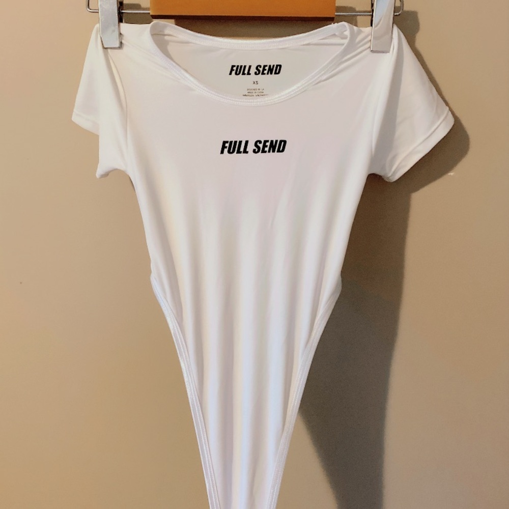 White Women's Bodysuit NELKBOYS FULL SEND XS